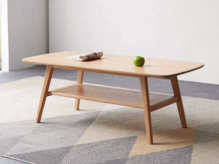 Low Coffee Table With Storage Shelf