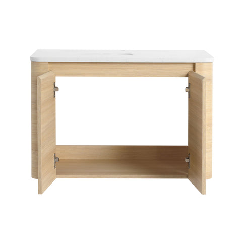 Wall Mounted Bathroom Vanity With Soft Close Door, Excluding Sink