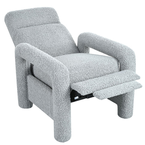 Push Back Recliner Armchair Upholstered Recliner Chair Single Sofa With Adjustable Backrest