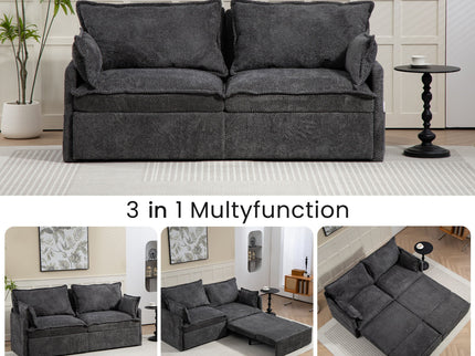 Pull Out Sofa Bed, Convertible Sleeper Sofa Couch, Side Storage, And USB / C - Type Charging Ports Chair