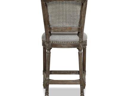 Triomphe - Rattan Wicker High Back Armless Counter Bar Stool