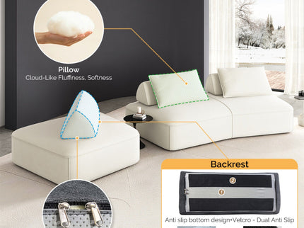 Modern Luxury Oversized Modular Sectional Sofa Set