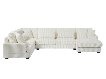 Oversized Sectional Sofa U - Shaped Sofa Couch Modern Sofa Upholstered In Soft With A Chaise Lounge For Living Room