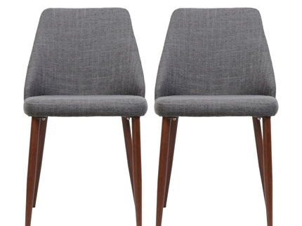 Modern Dining Chair With Iron Legs And Wood Finish
