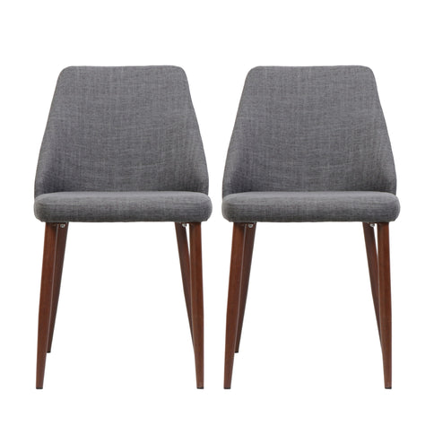 Modern Dining Chair With Iron Legs And Wood Finish