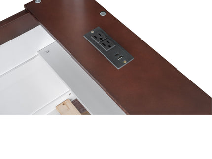 Bunk Bed With Built In Shelves, Storage Box, LED Light And USB Charging Station