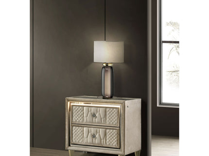 Mika - 2 Drawer LED Nightstand With USB