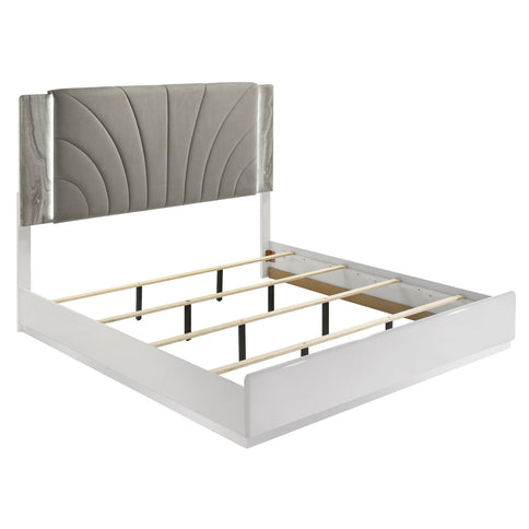 Jazz - Platform Bed With LED Upholstered Headboard