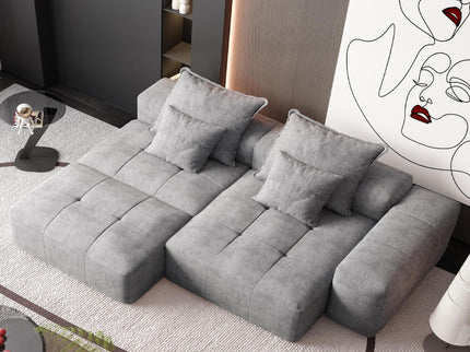 Modern Oversized Diy Combination Modular Sectional Sofa With Pillows