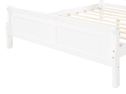 Platform Bed Frame Mattress Foundation Sleigh Bed With Headboard / Footboard / Wood Slat Suppor