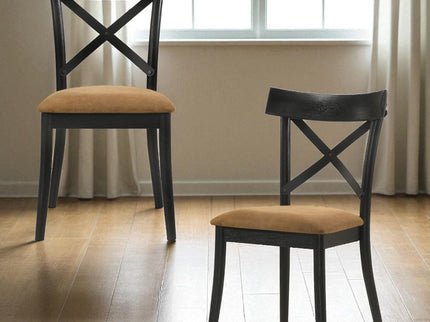 Hillary - Side Chair (Set of 2) - Black / Brown