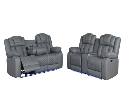 Raize - Power Living Room Set With Storage Console And Cup Holders