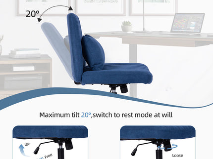Criss Cross Office Chair With Adjustable Height, Ergonomic Design