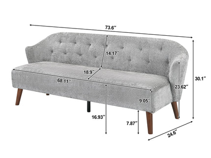 3 Seater Tufted Upholstered Couch Comfy Living Room Sofa