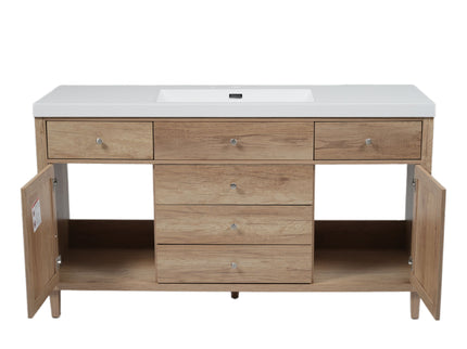 Modern Bathroom Vanity With Sink, Soft Close Drawers