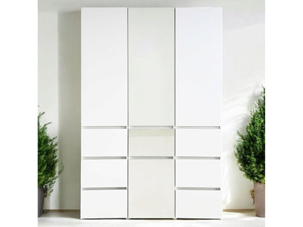 Elise - Slim Modular Closet Cabinet With Drawers - White