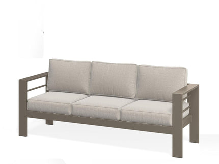 All-Weather Patio Sofa With Cushions, 3 Seat Outdoor Couch