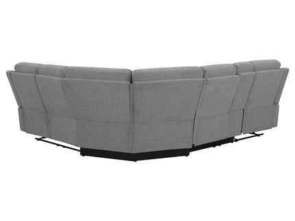 Aaron - 3 Piece Upholstered Sectional - Smoke