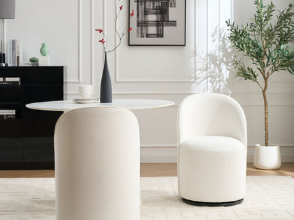 360 Degree Swivel Armless Dining Barrel Chair