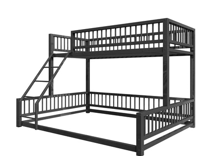 Bunk Bed With Ladder And Safety Guardrails