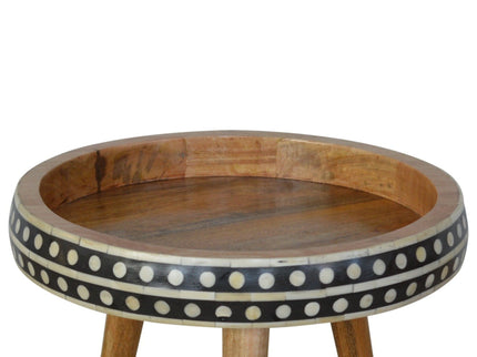 Small Patterned Nordic Style End Table