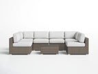 Gray / 2 Pc. U-Shaped Sectional, Table