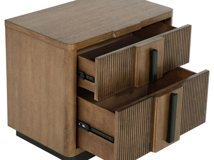 Moraga - 2 Drawer Nightstand - Ash Brown