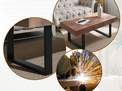 Rectangular Coffee Table With U-Shaped Legs Living Room - Multi