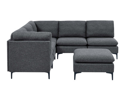Upholstered Modular Sectional & Tall Legs