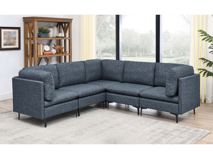 Upholstered Modular Sectional With Tall Legs