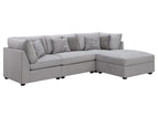 Dark Gray / 2 Pc. Sectional Sofa, Ottoman
