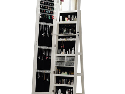 Swivel Jewelry Cabinet With Full Length Mirror