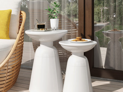 Serenita - Outdoor Side Tables With Flared Design (Set of 2)
