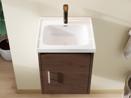 Floating Bathroom Vanity Combo, Wall Mounted Cabinet With Sink & Soft Close Doors For Small Bathrooms