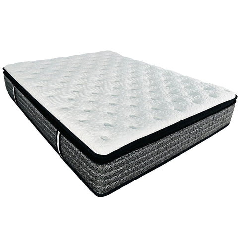 Premium 14" Queen Size Hybrid Mattress In A Box Plush Gel Memory Foam Top With Cooling Technology - Gray / White