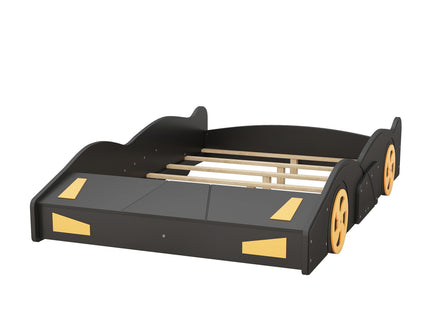 Race Car Shaped Platform Bed With Wheels And Storage