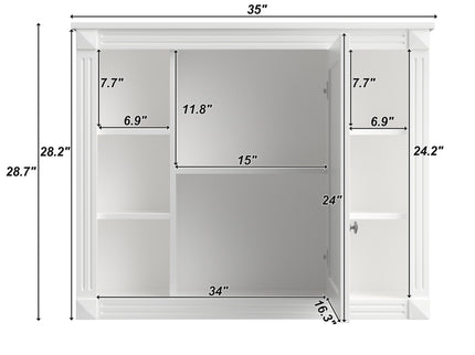 Bathroom Vanity With Top Sink, Mirror Cabinet, 2 Soft Closing Doors & 2 Drawers