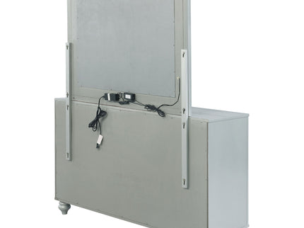 Arabesque - 6 Drawer Dresser With Mirror - Silver