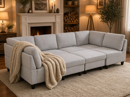 8 Piece Modular U - Shape Sectional Sofa