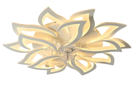 Ceiling Fan With Remote Control And Lights, 6 Speeds, 3 Color Temperatures, Low Profile Flush Mount