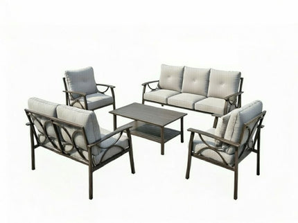 Patio Furniture Set With Coffee Table And Cushions For Backyard