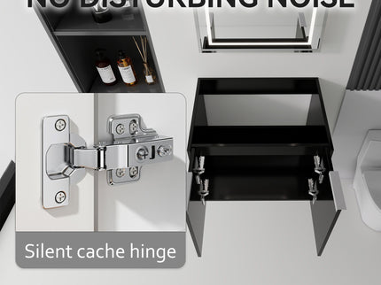 Floating Bathroom Vanity Cabinet With Soft Close Double Doors, Spacious Interior Storage, Wall Mounted, Cabinet Only