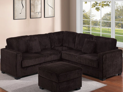 Modern Sectional Set With Cocktail Ottoman