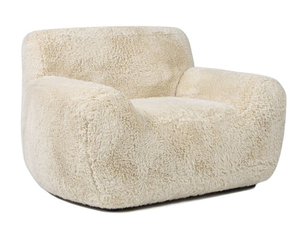 Summit - Faux Sheepskin Overstuffed Arm Chair - Cream Beige