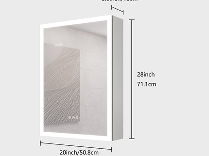 Bathroom Medicine Cabinet With Lights, LED Medicine Cabinet With Mirror, Lighted Medicine Cabinet With Defogger
