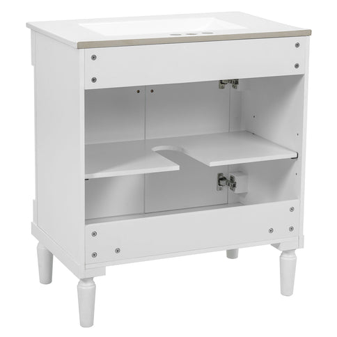 Bathroom Vanity Cabinet With Sink, Soft Close Doors, Storage Cabinet