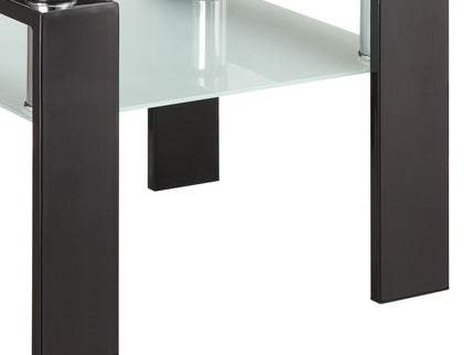 Samantha - 1 Shelf Square End Table - Black