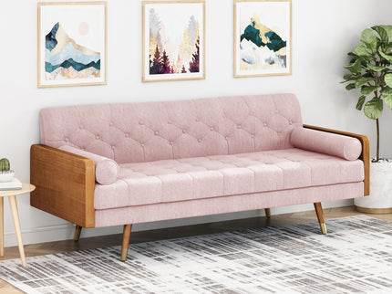Aidan - Mid Century Modern Tufted Fabric Sofa