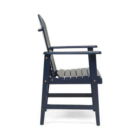 Outdoor Weather Resistant Acacia Wood Adirondack Dining Chairs (Set of 2)