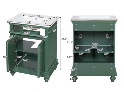 Modern Bathroom Vanity With Tip-Out Drawer And Soft-Close Hinges